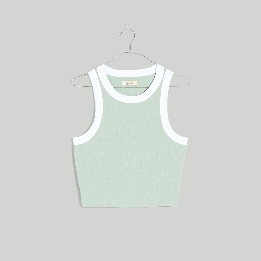 NWT Madewell Brightside Rib Cutaway Crop Tank